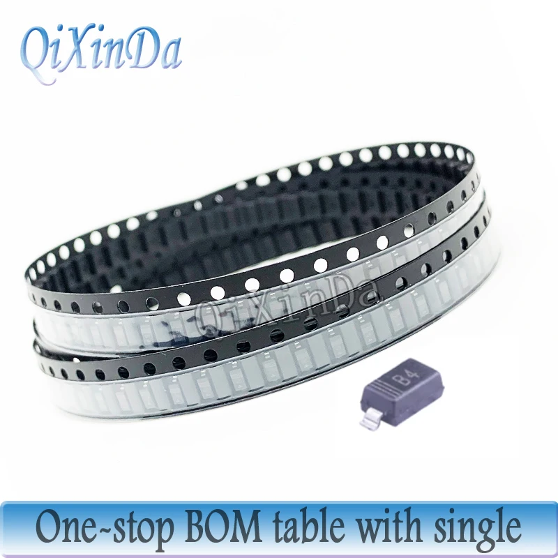 100PCS MBR0520 MBR0530 MBR0540 B2 B3 B4 MBR0520LT1G MBR0530T1G MBR0540T1G SOD-123 Schottky Diode