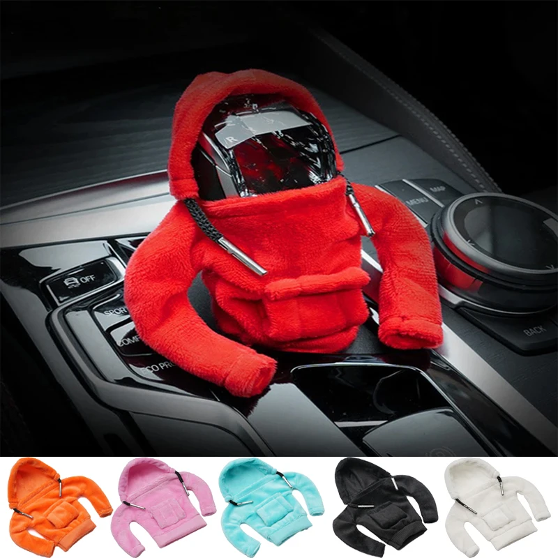 New Creative Car Shift Lever Hoodie Small Hoodie Decorative Shift Lever Hoodie Cockpit Interior Supplies Interior Accessories