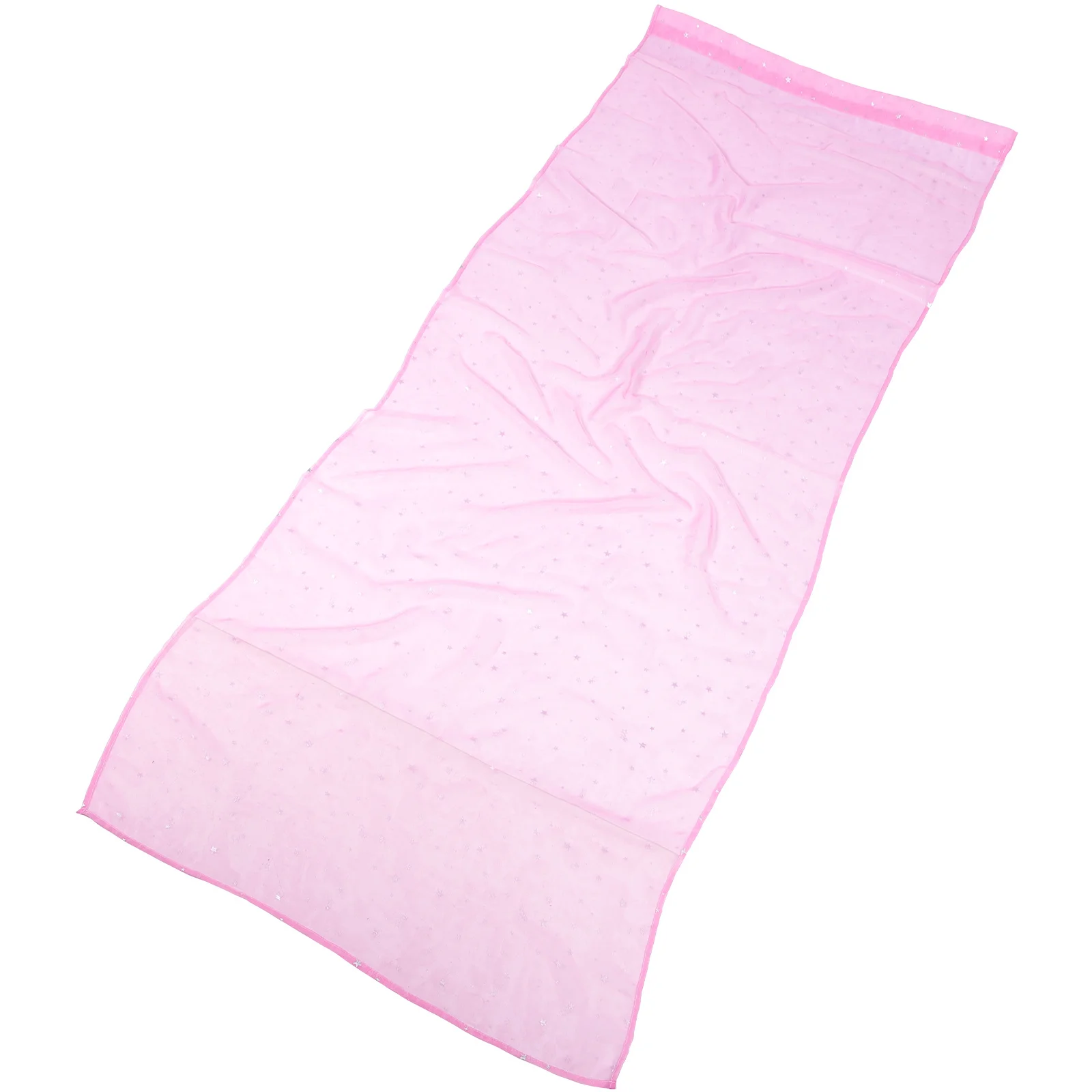 

Pink Sheer Curtain Silver Star Foil Romantic Window Screening Panel for Girl Bedroom Kids Room Glitter Star Tulle