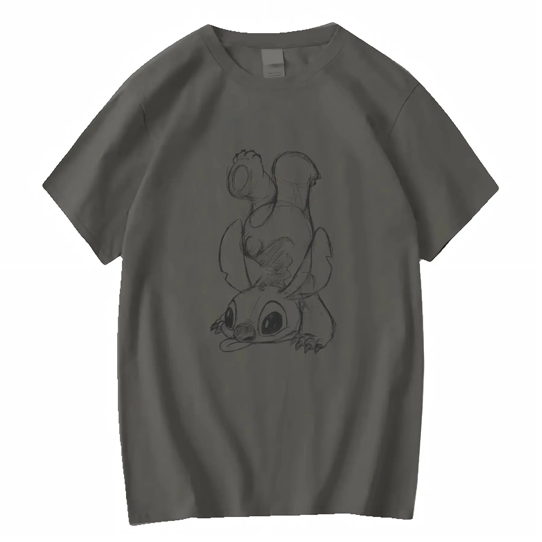 ديزني غرزة رسم صورة تي شيرت لطيف ليلو ومطابقة WDW ماجيك المملكة ديزني لاند الأسرة عطلة عطلة خمر #3