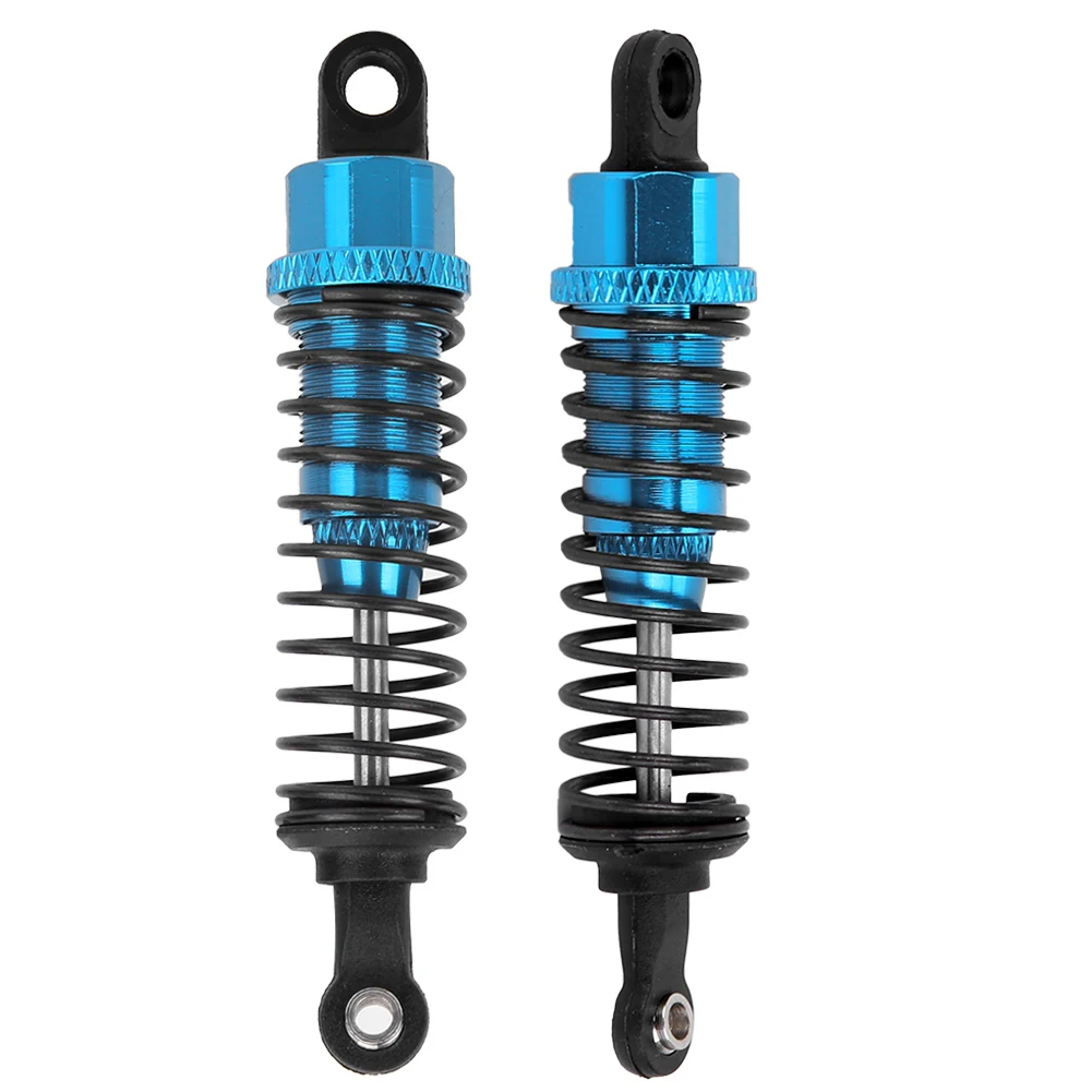 1/16 schokdemper voor RC-auto, metalen schokdemper voor 1:16 RC-auto, 70 mm, blauw.