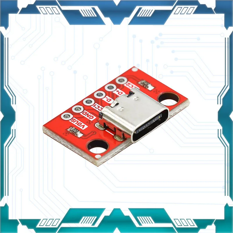 High Current Power Adapter Module TYPE‑C Female Socket Breakout Board USB3.1 16P to 2.54mm 5pcs/lot