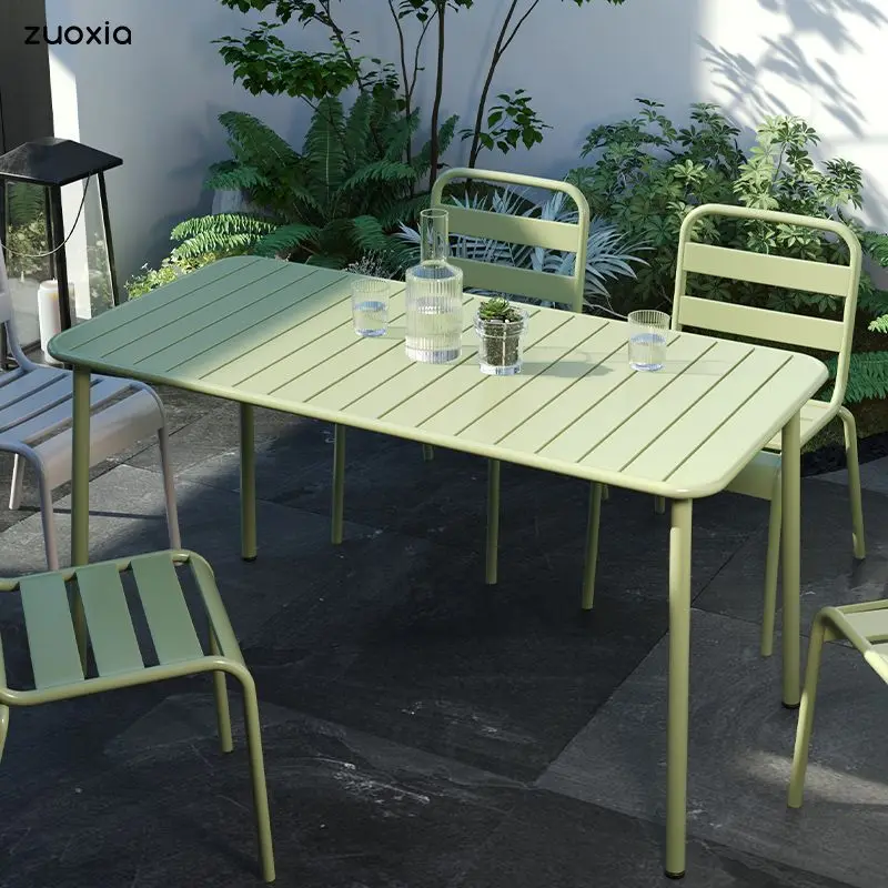 

Open-air Dining Table Villa Courtyard Balcony Table Outdoor Leisure Simple Garden Waterproof Table Basse De Jardin Mesa Plegable