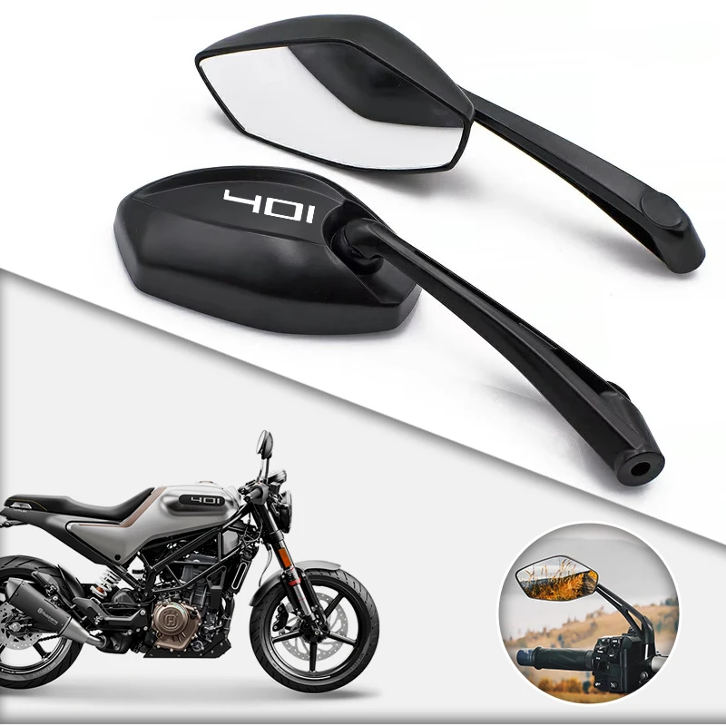 2pcs Wide Angle Adjustable Motorcycle Rearview Mirrors Side View Mirrors For new 401 701 Svartpilen 701 VITPILEN 250 450 901 250
