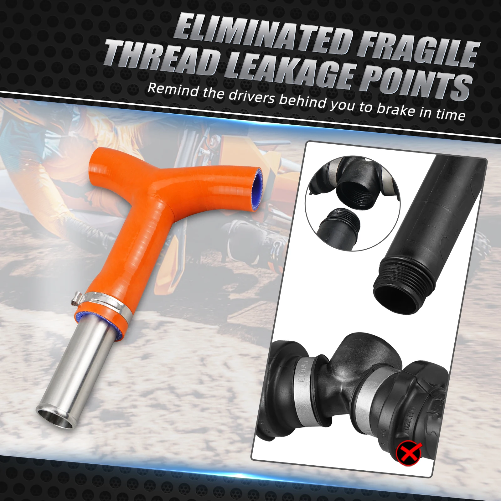 NICECNC Per KTM EXC 300 EXCF 350 XCW 500 2020-2023 Per Husqvarna TE300 TE300i GasGas EC300 193MM Telaio T-Pezzo Kit Tubo Flessibile Radiatore