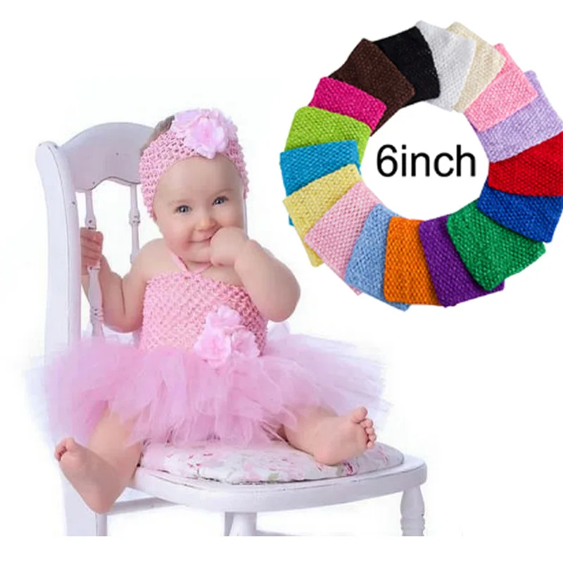 6x6inch Baby Girls Crochet Tutu Tube Tops DIY Party Tutu Dress Chest Wrap Tube Top 10pcs Per Lot