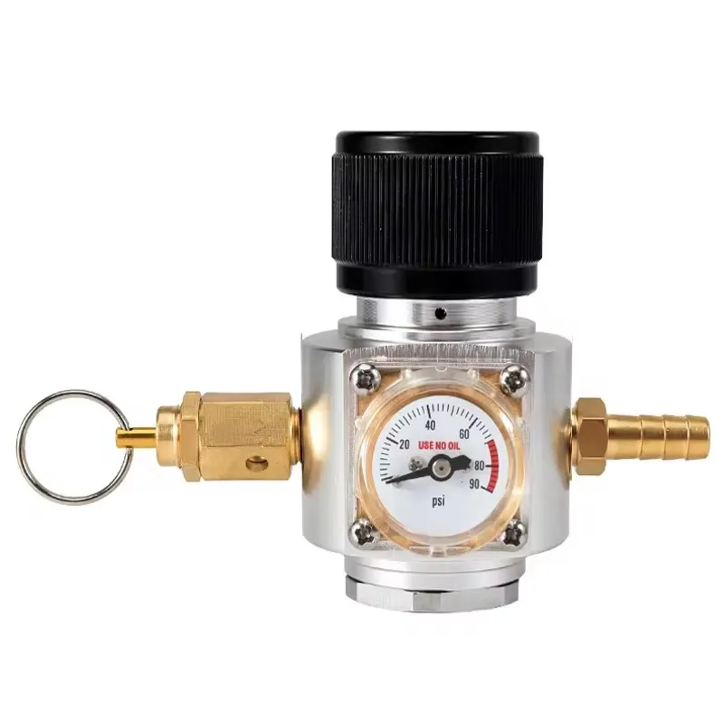 Carbonation Beer Gas Line Assembly,Soda Water 0-90 PSI Gauge CO2 Regulator & PVC Tube & Ball Lock Type Homebrew Beer Wine Making