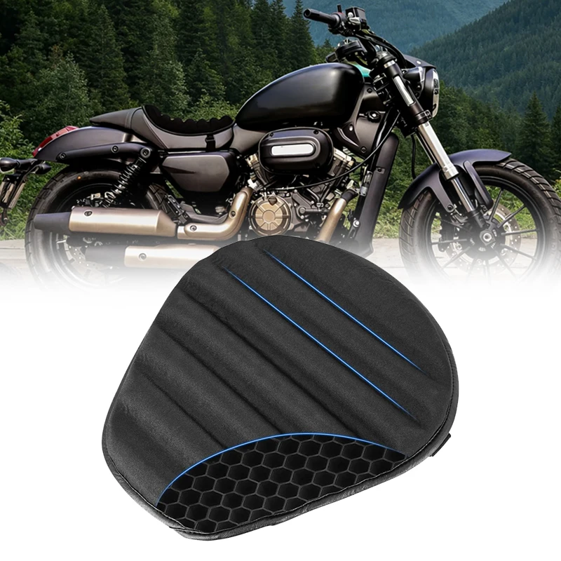 

Motorcycle Seat Cushion 3D Honeycomb Breathable Shock Absorption Gel Seat Pad Cover For Long Rides Motorcycle Riding Equipment