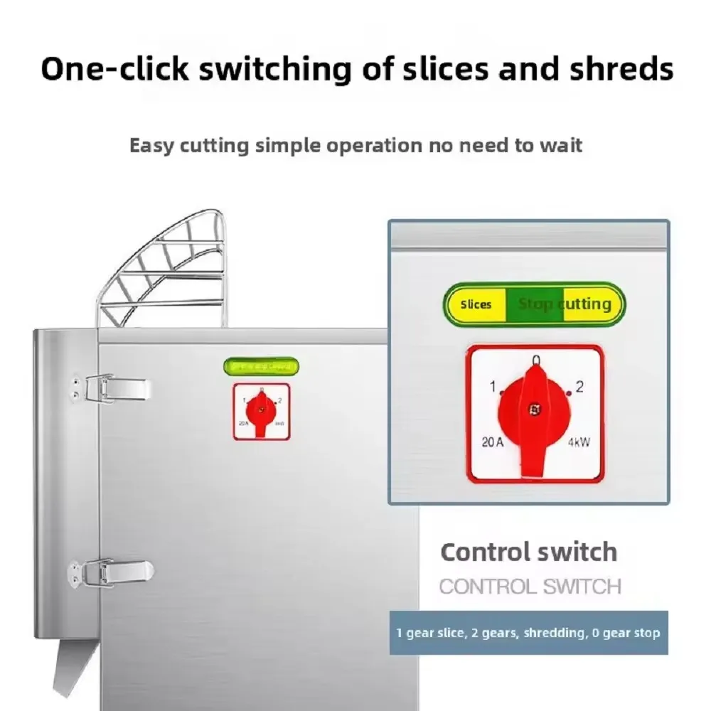 Commercial Stainless Steel Electric Food Processor - Fruit Vegetable Cutter, Multi-Functional Chopper Slicer Dicer for Kitchen