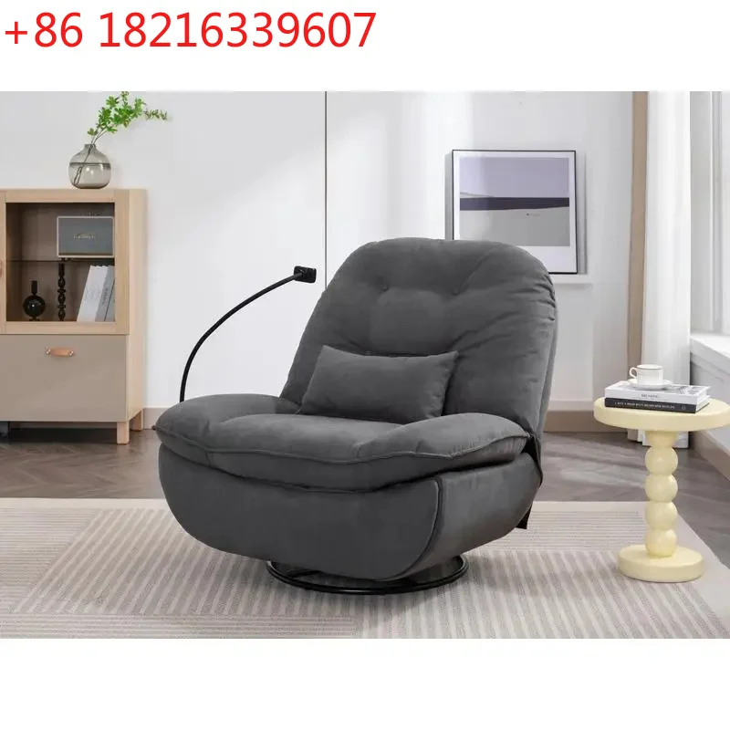 YAO Power Recliner Swivel Glider with USB Charger and Bluetooth Music Player for Gaming, Working, and Leisure - Grey