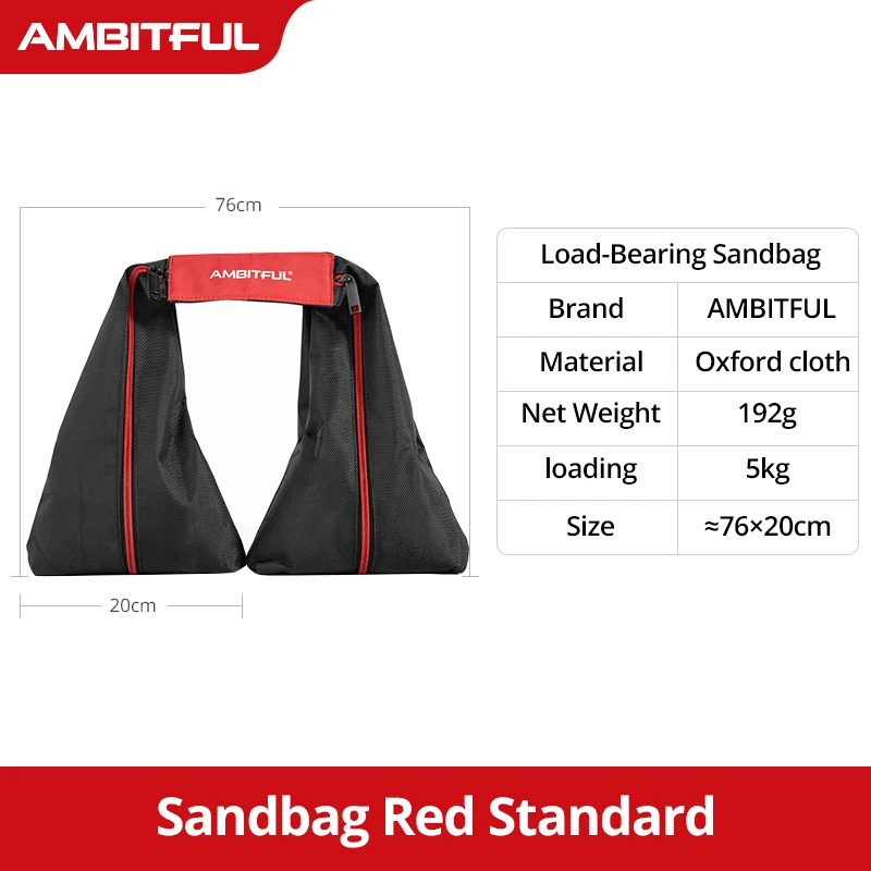 AMBITFUL Dual-sectie Heavy Duty Zandzak Fotografie Zandzakken voor Achtergrond Stand Fotostudio Boom Arm Cantilever en Statief