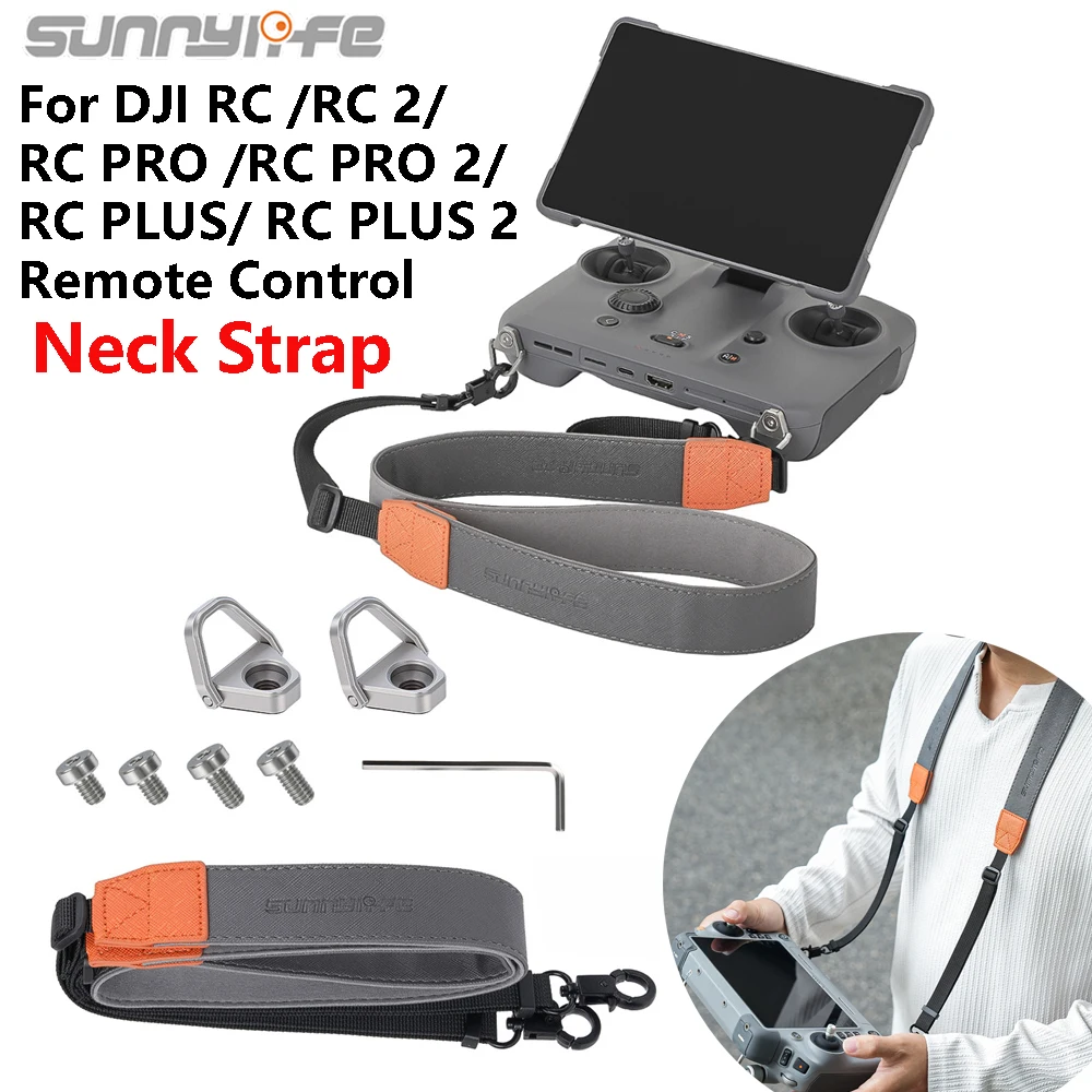 Sunnylife Lanyard For DJI RC/RC Pro 2/1/RC 2/RC PLUS 2/1 Controller Adjustable Neck Strap For Mini 4 Pro/Mavic 4 Pro/FLIP Drone