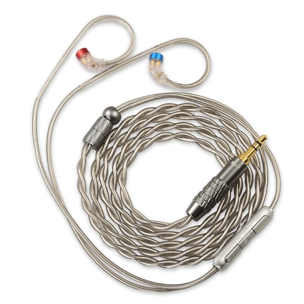 CVJ LS200 Double Twisted Silver-Plated Earphones Upgrade Cable 3.5mm Direct Insertion Plug QDC MMCX 0.78MM Optional Earphone Pin image 6