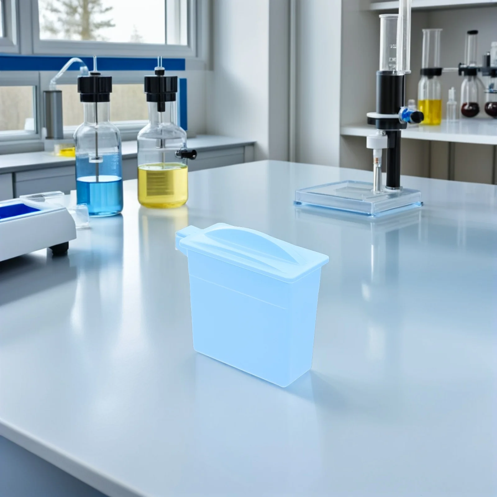 

1 Set Lab Slide Stand Precision Staining Jar For Microscope Sample Preparation High Capacity Slide Storage Box Laboratory Drying