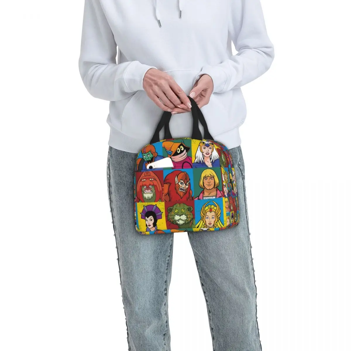 He Man And Friends Insulated Lunch Bag Cooler Bag Lunch Container Masters Of Universe Skeletor Heman 80s Cartoon Tote Lunch Box