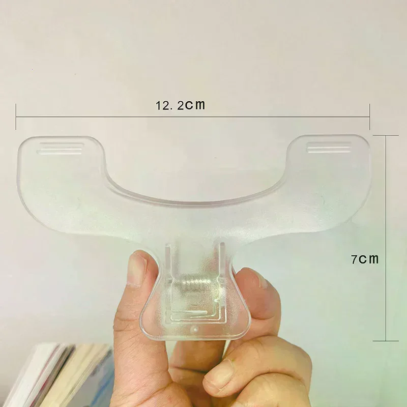 Clip per libri fissi semplici, porta pagine trasparenti satinati per strumenti di lettura, clip per appunti, accessori da scrivania Kawaii, pratico porta note