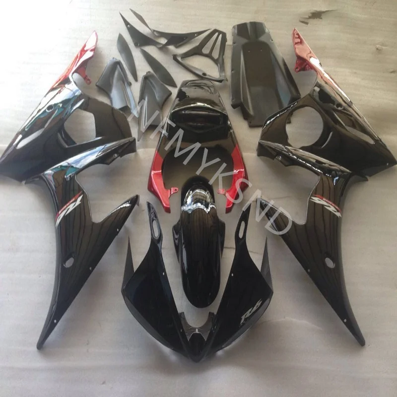 

High quality motorcycle fairing kit for YAMAHA R6 YZFR6 2003-2005 YZF R6 03-05 black red ABS plastic fairing bodywork