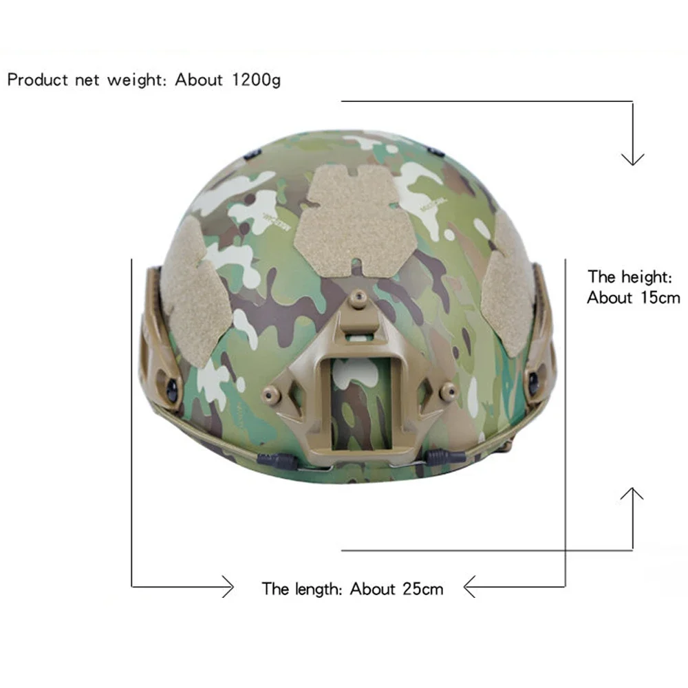 Tactical Helmet 2 In 1 Half-covered Airsoft Helmet AF Style Paintball CS Combat Protective Helmet Outdoor Cycling Gear