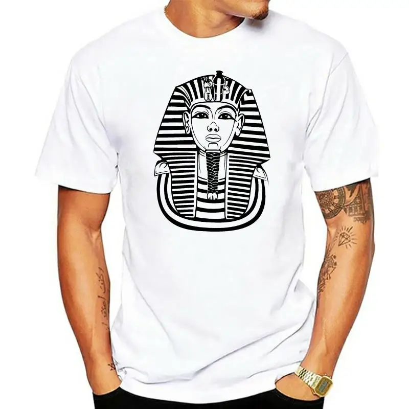 TUTANKHAMUN PHARAOH ANCIENT EGYPT 666 MASONIC ILLUMINATI RA T-SHIRT TEE High Quality Men T Shirts top tee