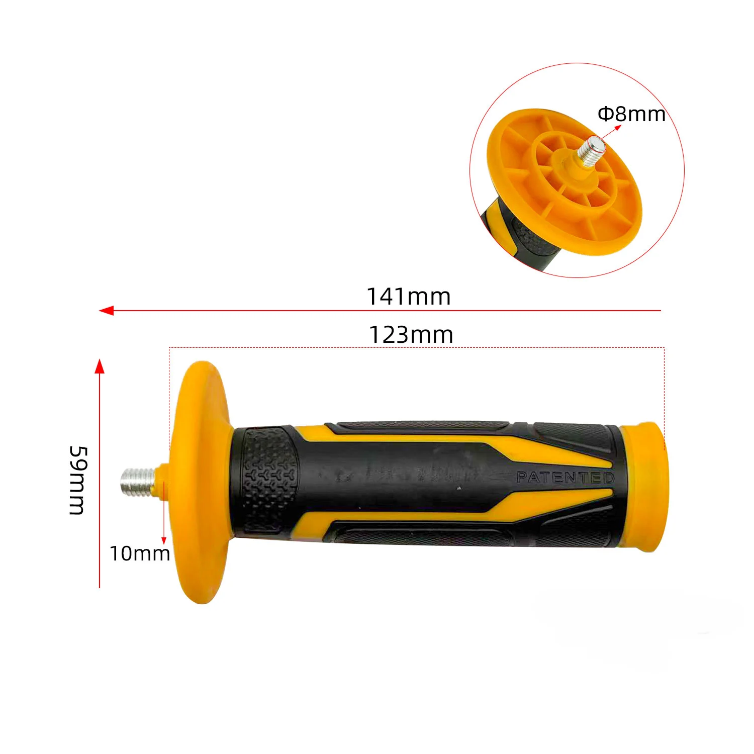Damping Side Handle Angle Grinder Handle DIY Projects Pressure Reduction Design Stable And Firm For Professional Use