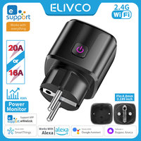 eWelink Smart Socket EU 16A/20A WiFi Plug with Power Monitor Timing Function Remote APP Control