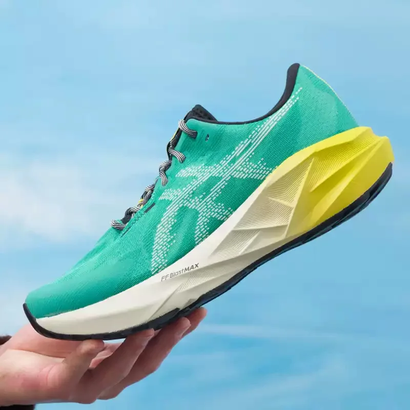 Asics NOVABLAST 5 Green Yellow Breathable Mesh Lightweight Cushion Marathon Running Shoes 1011C217-300