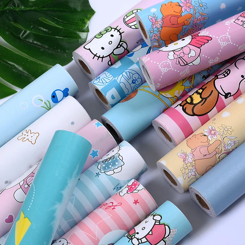 

10M Cartoon Wallpaper Self-Adhesive Waterproof And Moisture-Proof Bedroom Sticker Children's Room Decorative Wallpaper