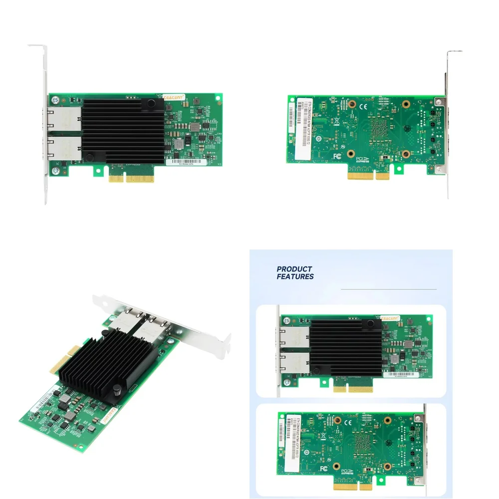 

Dual Port PCIe X8 10GbE Network Card for X540 Chipset X540-T2 CC8540-T2 Server NIC 2x RJ45 10Gbps Ethernet Adapter