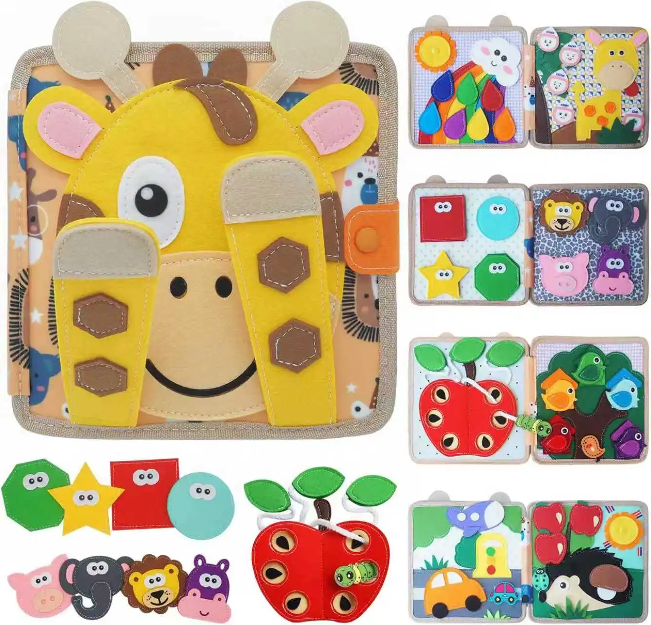 Giocattoli educativi per aerei Tavola occupata - Apprendimento delle abilità motorie Libro occupato Attività silenziosa Giocattolo sensoriale per ragazzi e ragazze Regalo di compleanno