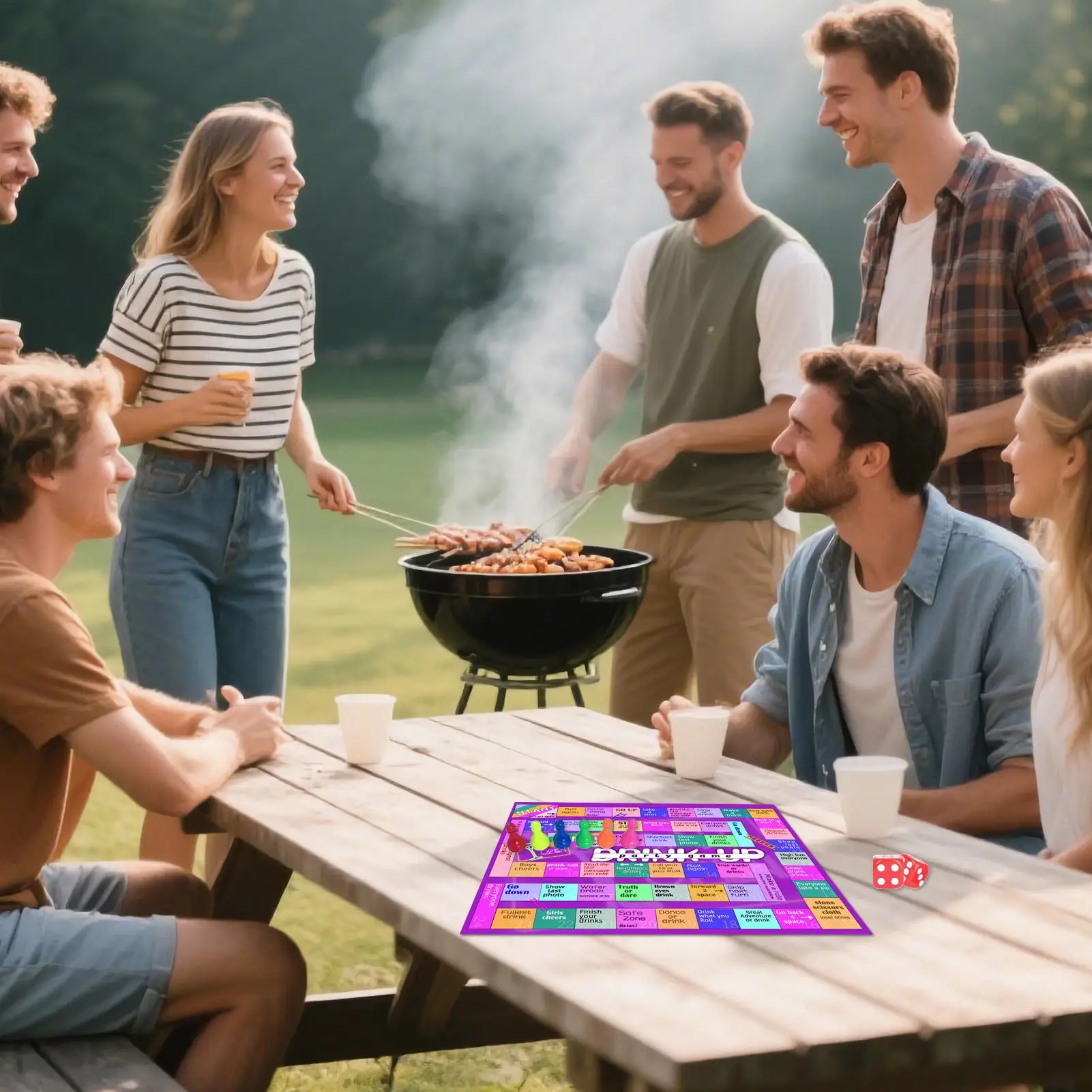 ألعاب الشرب، ألعاب النرد المضحكة للبالغين، أنشطة الحفلات العائلية التفاعلية للتجمعات في الهواء الطلق والتاريخ الليلي #4