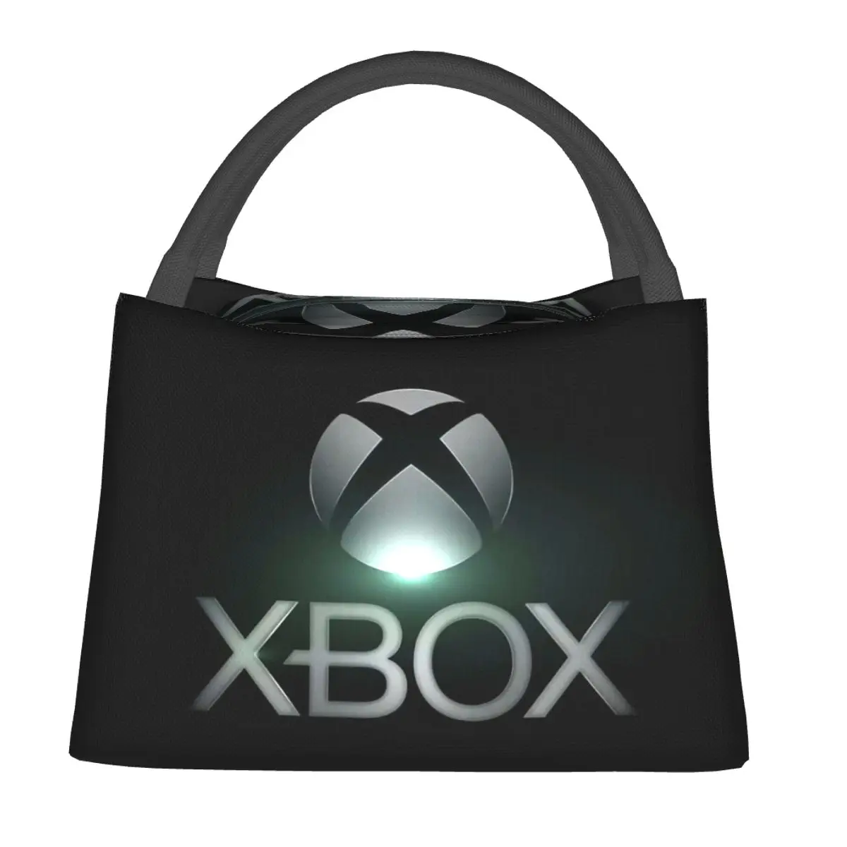 女性用断熱弁当バッグ,ピクニックバッグ,緑色のXboxロゴ,防水クーラーバッグ,オフィスバッグ,学生バッグ