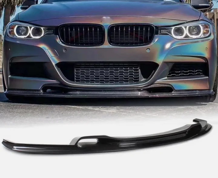 For BMW 3Series F30 F31 320i M Sport 12-17 Carbon Fiber Front Bumper Lip Spoiler