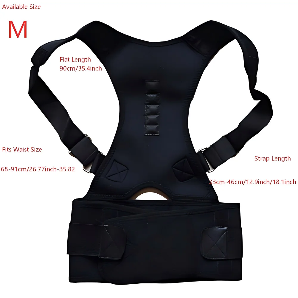 Magnetic Posture Corrector for Adults Back Support Belt Body Shaping Spine Alignment Hunchback Correction Back Brace