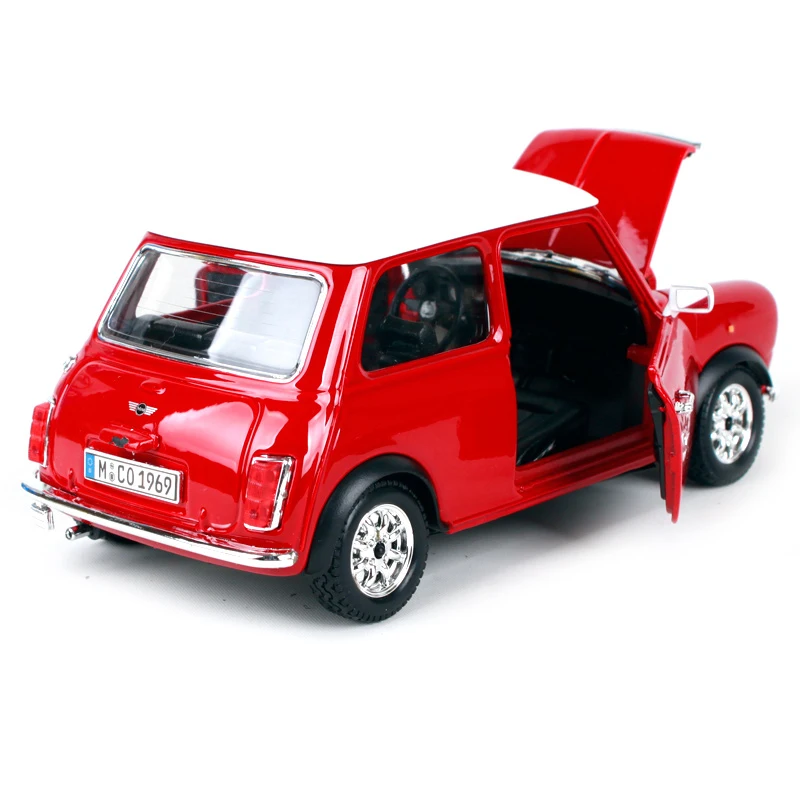 Bburago 1:24 1969 Mini Cooper Simulation Diecast Alloy Model Car For Boys Gifts Toys Original Box