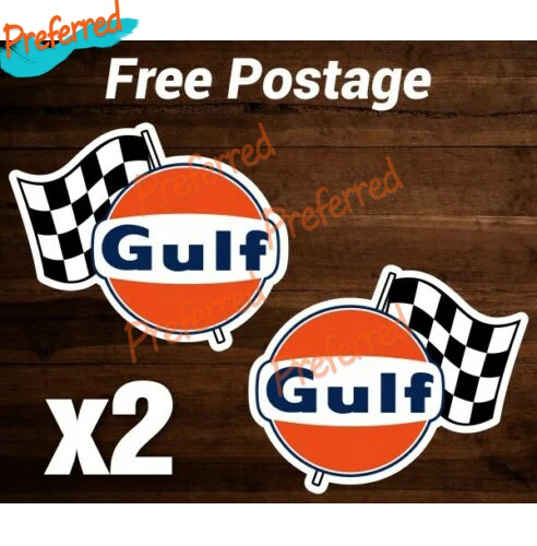 2x High Quality Decal Retro Oldschool Racing Sticker for TEXACO TP 76 Gulf ESSO Old School Vintage Hot Rod OIL GAS GASOLINE V8