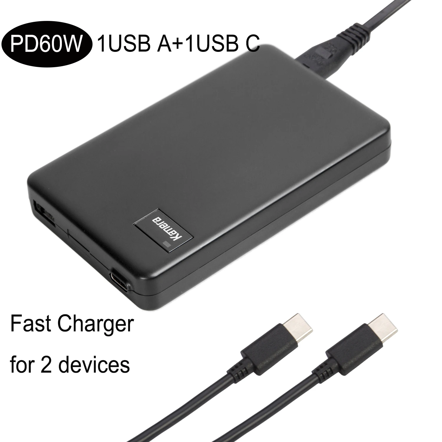 Fast Charging 2-Port Laptop Adapter Tablet 60W PD Charger for Xiaomi Mi Note 10 Pro/Note 10/CC9 Pro/CC9/9T/9 USB Type C Charger