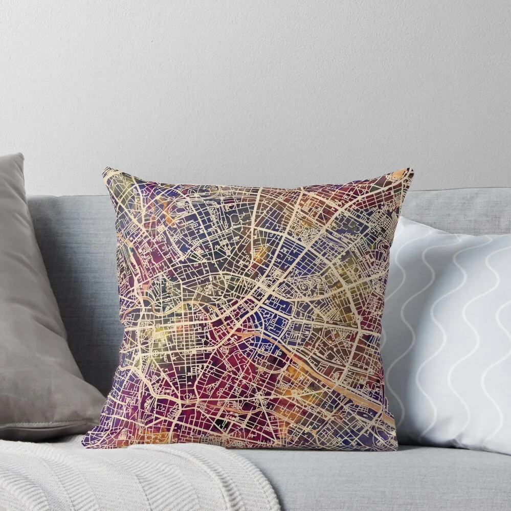 Berlin Germany City Map Throw Pillow Pillowcases pillow cover luxury Plaid Sofa Sofa Pillow Cover