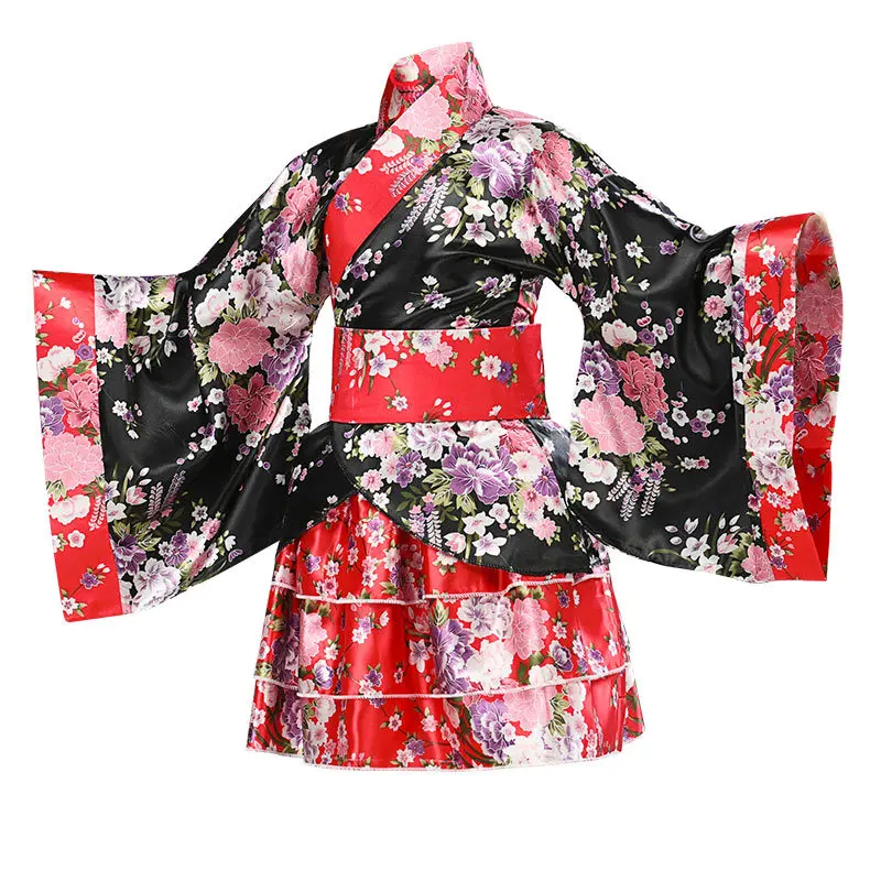 Japanese Women\'s Formal Dress Girls\' Kimono Pure Land Cosplay Anime Dance Costume Lolita Skirt Set