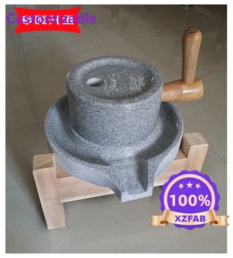 Factory Direct 2026 Small stone mill household hand made old-fashioned grinding plate mill soybean milk school community practic