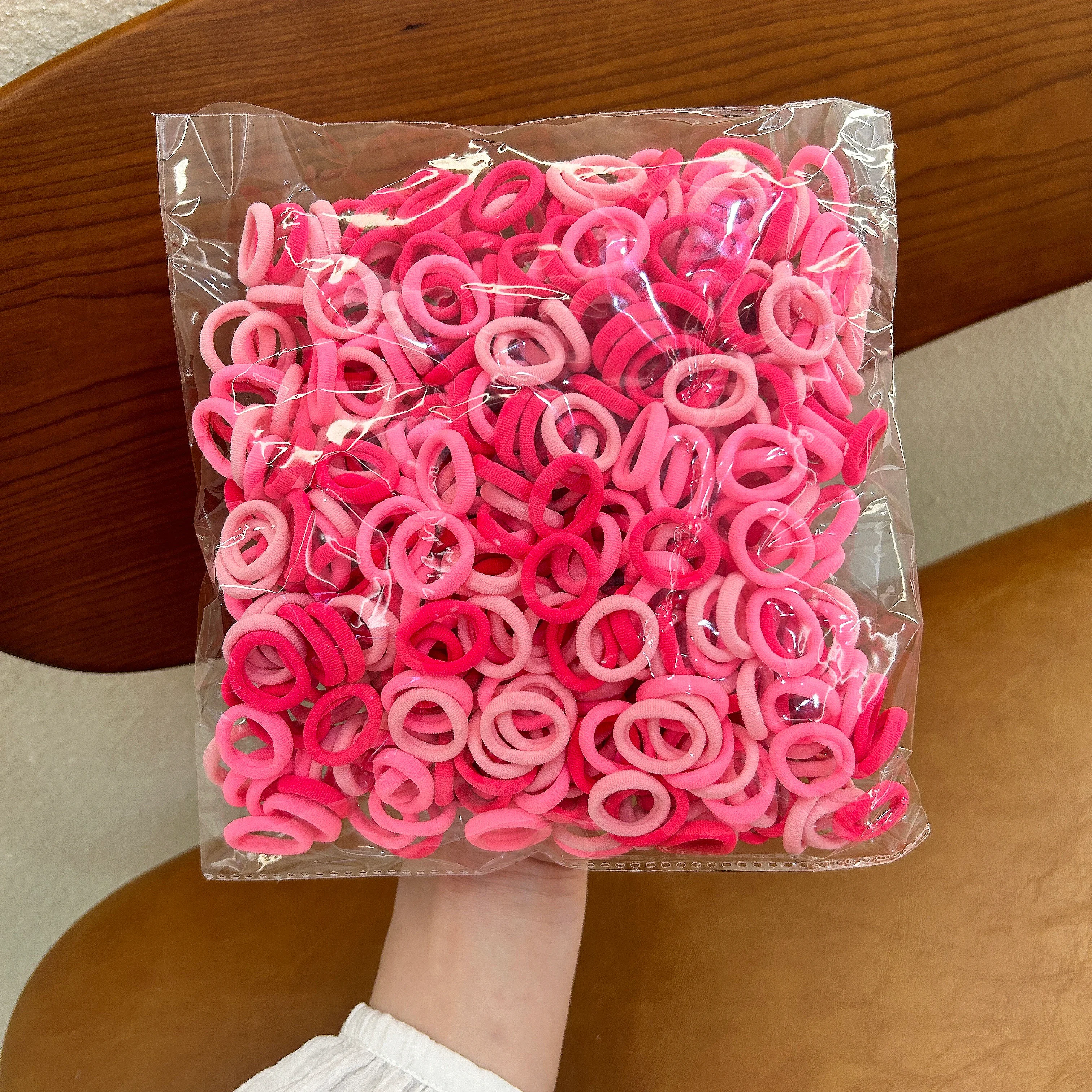 100/200/500pc Kinder Haar Zubehör Mit Hoher Elastizität Modische Nylon Haar Seil Einfache Grundlegende Stirnband