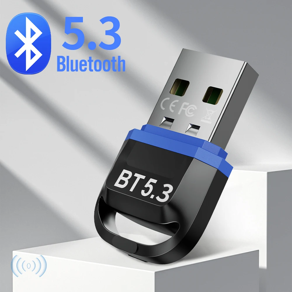 Adaptador Bluetooth 5,3 para pc, dongle USB, conector bluetooth 5,0, receptor, llave usb, inalámbrico para ordenador