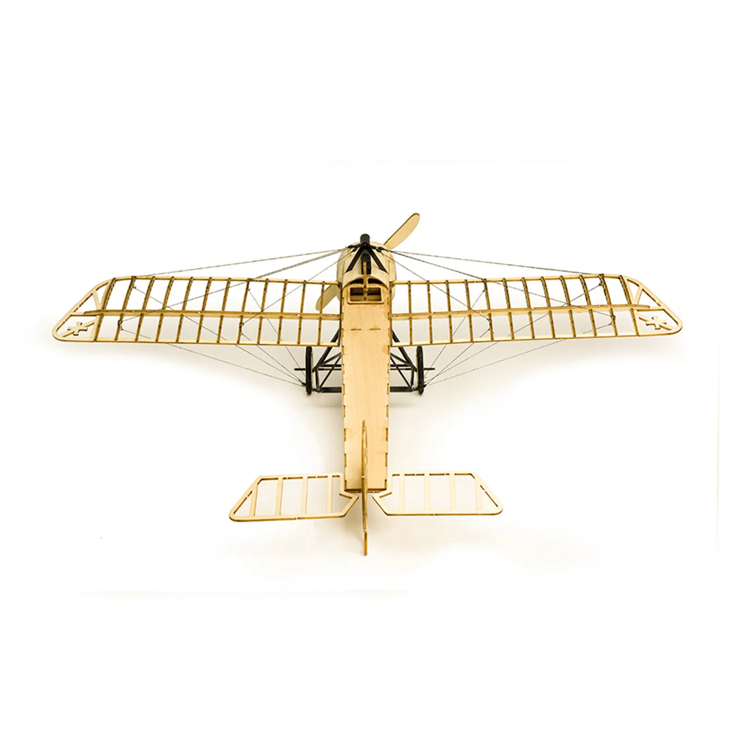 Real Hawk Fokker-E Fighter Scale 1:24 Aircraft Wood Solid DIY Assembly Model Set giocattoli in legno ornamenti regalo per bambini