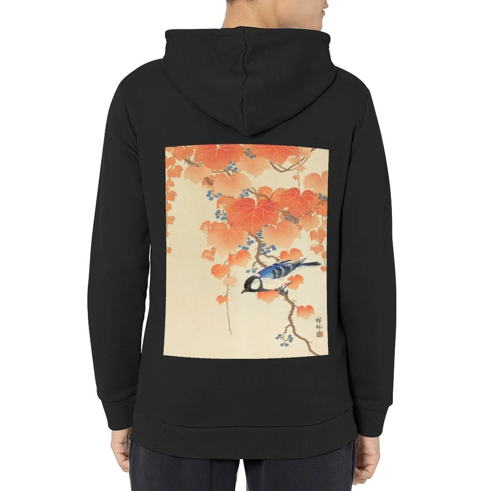 

Ohara Koson Print, Japanese Poster, Japanese Art, Ohara Koson Paulownia Branch Hoodie korean style clothes men hoodie