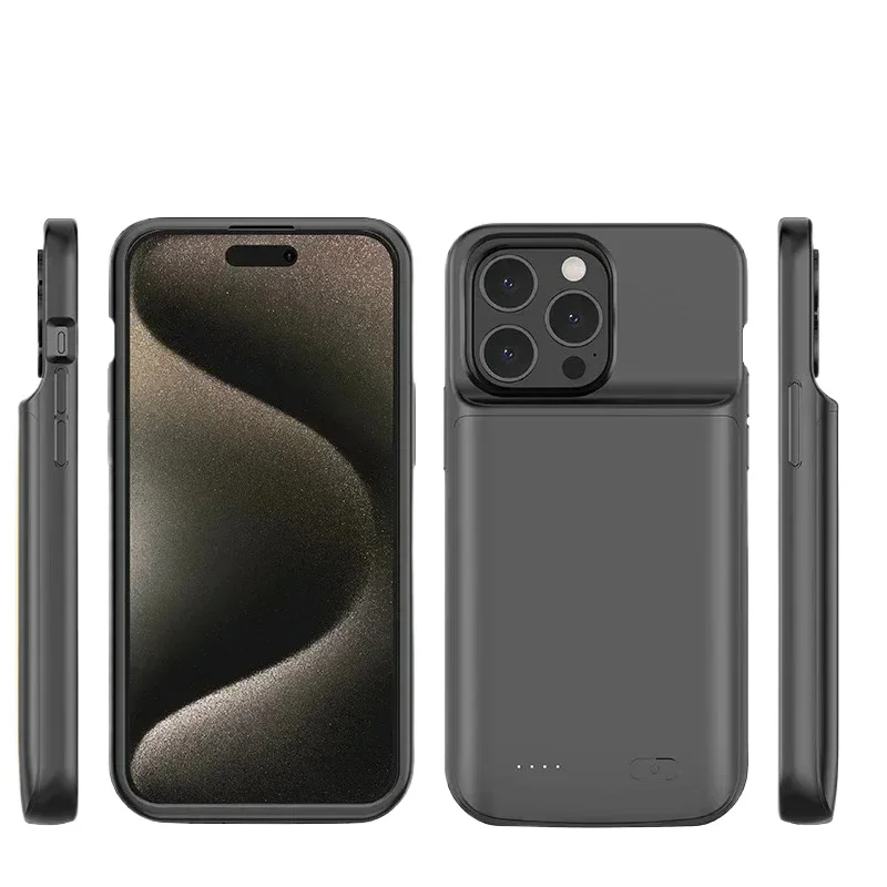 For Iphone 15 15 Pius Pro  Pro Max Battery Case Pow 6800Mah Battery Charger Case