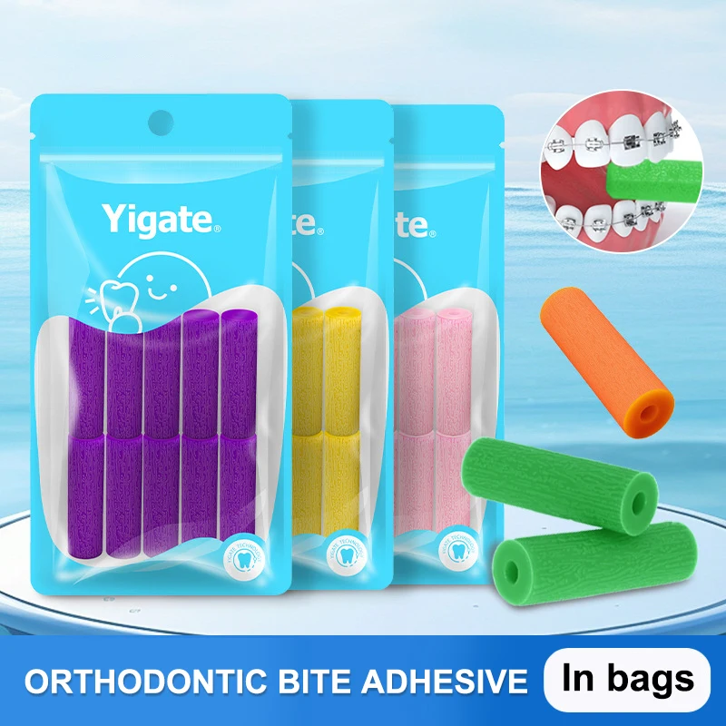 10Pc Dental Stick Fruit Flavor Orthodontic Bite Aligner Chewies Silicone Teeth Stick Bite Tree Pattern Design Tooth Chew Aligner