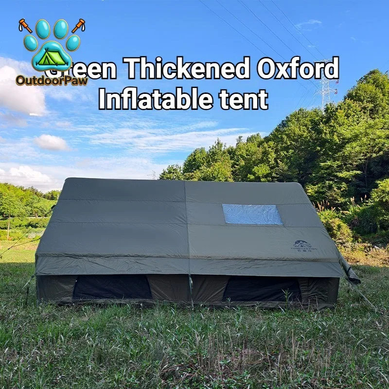 Camping tent outdoor thickened rainproof overnight inflatable tent shading windproof camping supplies
