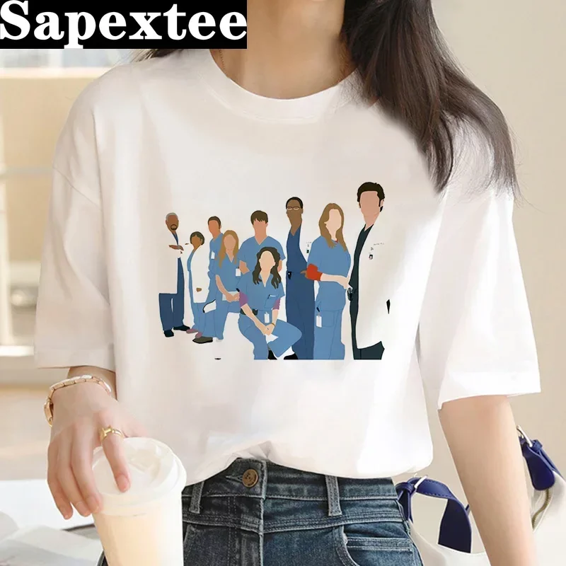 greys anatomy t-shirt tshirt women couple clothes grunge harajuku kawaii Korea tumblr clothes t-shirt graphic tees women