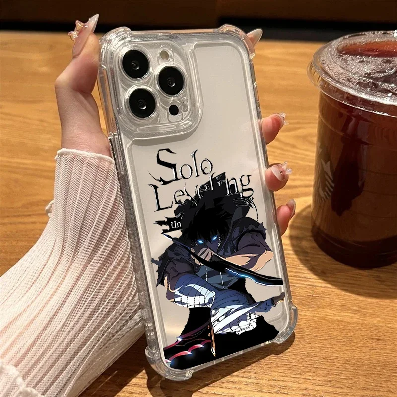 Anime Solo Nivellierung Stoßfest Weiche Fall Für OPPO A38 A18 A17 A5 A9 2020 A52 A53 A54 A60 A36 A96 A16 A15 A77S A57 A78 5G Abdeckung