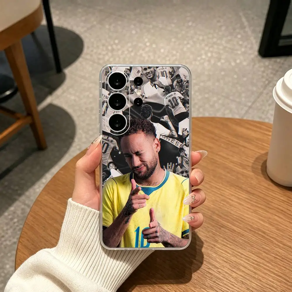 football superstar Neymar Jr  gift Phone Case Transparent Silicone Soft For Samsung S25,S24,S21,S22,S23,S30,Ultra,S20,Plus,Fe