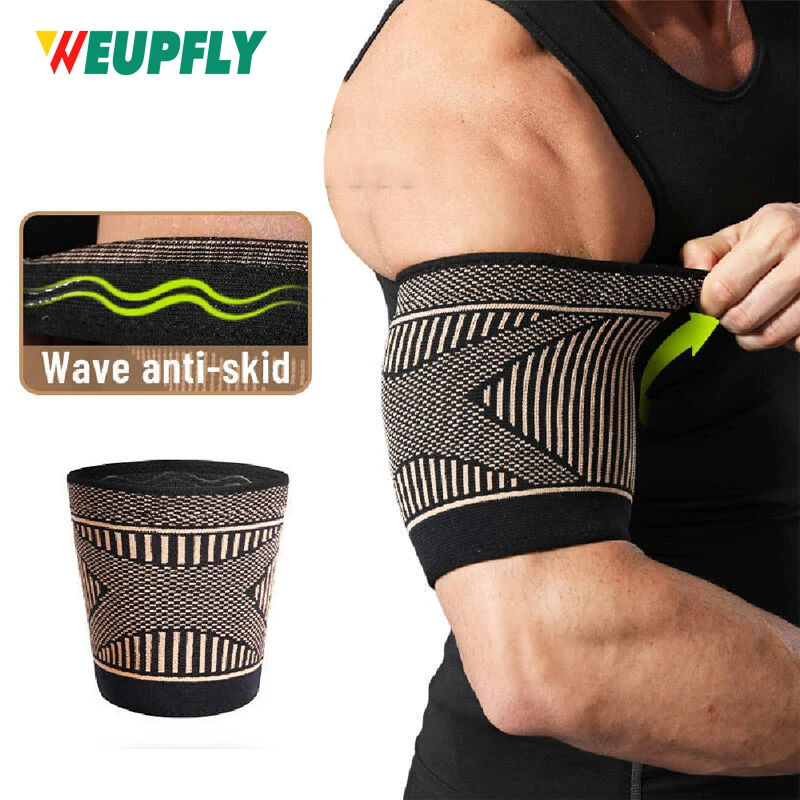 1PCS Bicep Compression Sleeve for Pain Relief, Bicep Tendonitis Brace for Muscle Strains Recovery, Upper Arm Sleeves for Workout